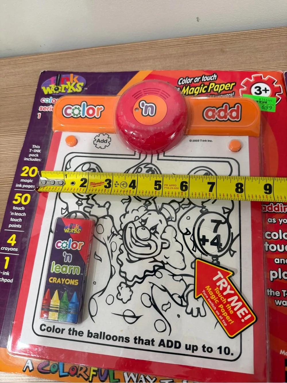 2 VTG Y2k T-Ink Works Color 'n Learn Series 1 Interactive Toy Set Add Spell NEW
